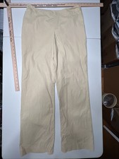 Brooks Brothers Pants Womens Size 12 Beige Tan Flat Front Chinos Side Zipper