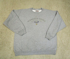Vintage Minnesota Vikings Sweatshirt Men Medium Gray NFL Football Crewneck 90s