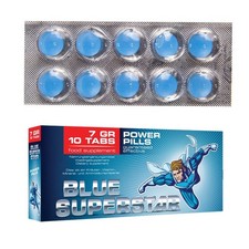 10er Blaue Pillen für Männer L-Arginine Ginkgo Biloba Natürlich ⭐ "P44