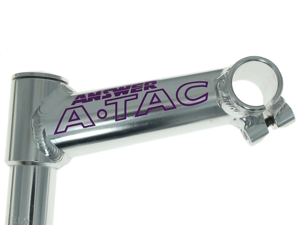 Vintage NOS Answer A-TAC 1 1/4" Quill Stem 25.4 x 130mm Silver KALLOY OEM - Image 3 of 4