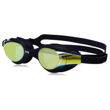 TYR Unisex Vesi Adult Swim Goggles, Anti-Fog, UV Protection, Gold/Navy