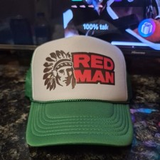 Vintage Red Man Trucker Hat Adjustable snapba...