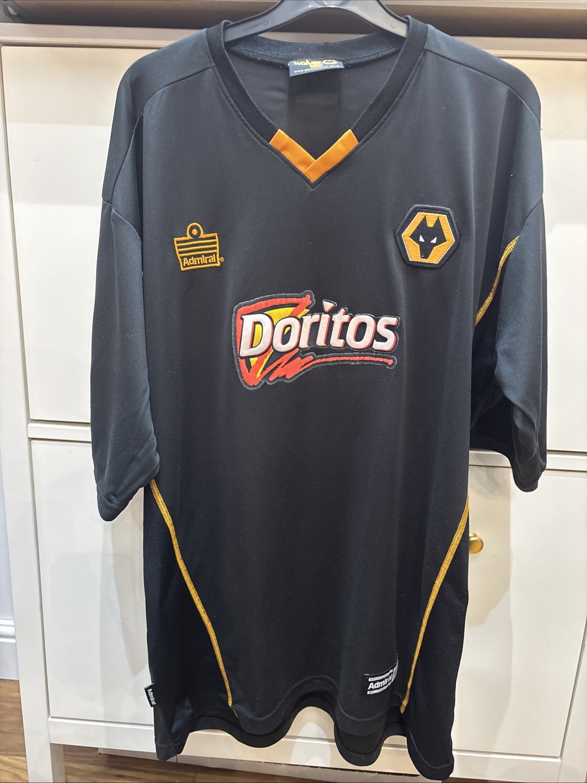 Wolverhampton Wanderers 2002/2003 Doritos Wolves Admiral Away Shirt Size Mens XL for sale on Ebay