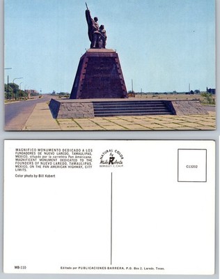 Monumento Fundadores Nuevo Laredo Mexico Postcard