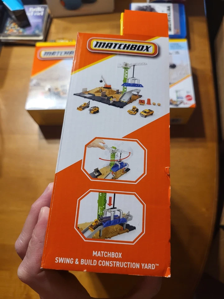 Matchbox Swing & Build Construction Yard Unassembled 4 Car Toy Set Mattel - Image 3 of 4