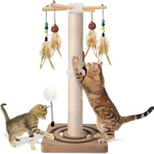 Cat Scratching Post, Sisal Cat Tree Tower Scratcher for Indoor Cats Adults with