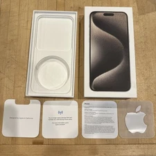 Apple A2849 MU603LL/A iPhone 15 Pro MAX Natural Titanium 512GB, Empty Box ONLY