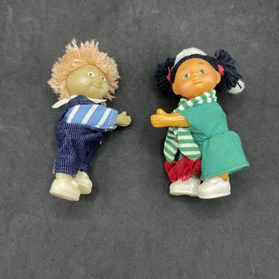 Vintage CPK Cabbage Patch Kids Set Of 2 Grabber Clip-on Hugger Dolls (K133)