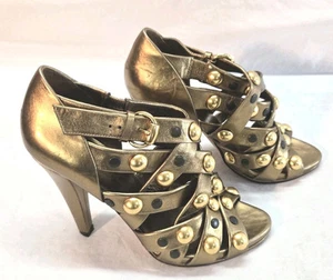* Gucci Sandales à lanières dorées Babouska femme pointure 38,5 chaussures à talons