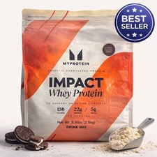 Myprotein Impact Whey Protein 5.5 lb 2.5kg Cookies Cream 22g Protein 10.54 per gallon