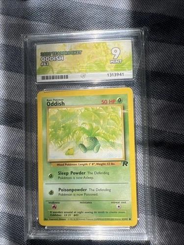 Pokemon TCG Oddish 2000 Team Rocket Ace 9