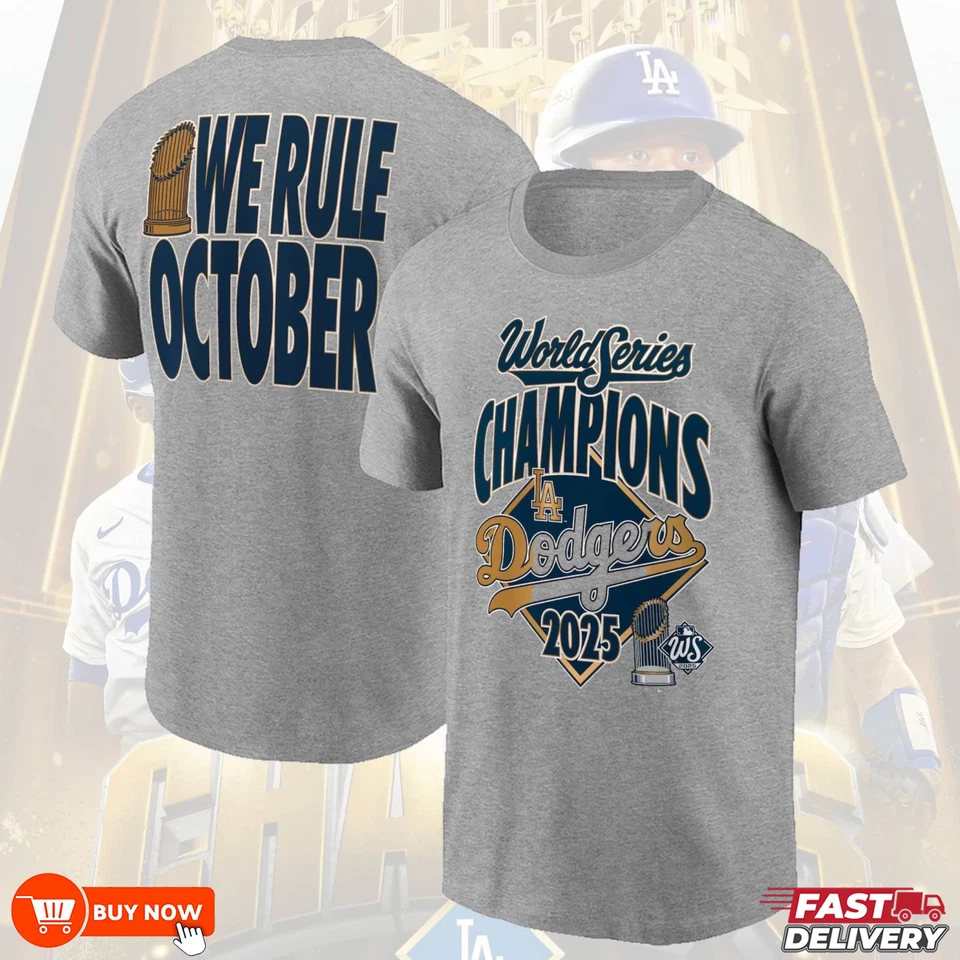 Los Angeles Dodgers World Series Champions Back To Back TShirt - Multicolors - Image 2 of 4