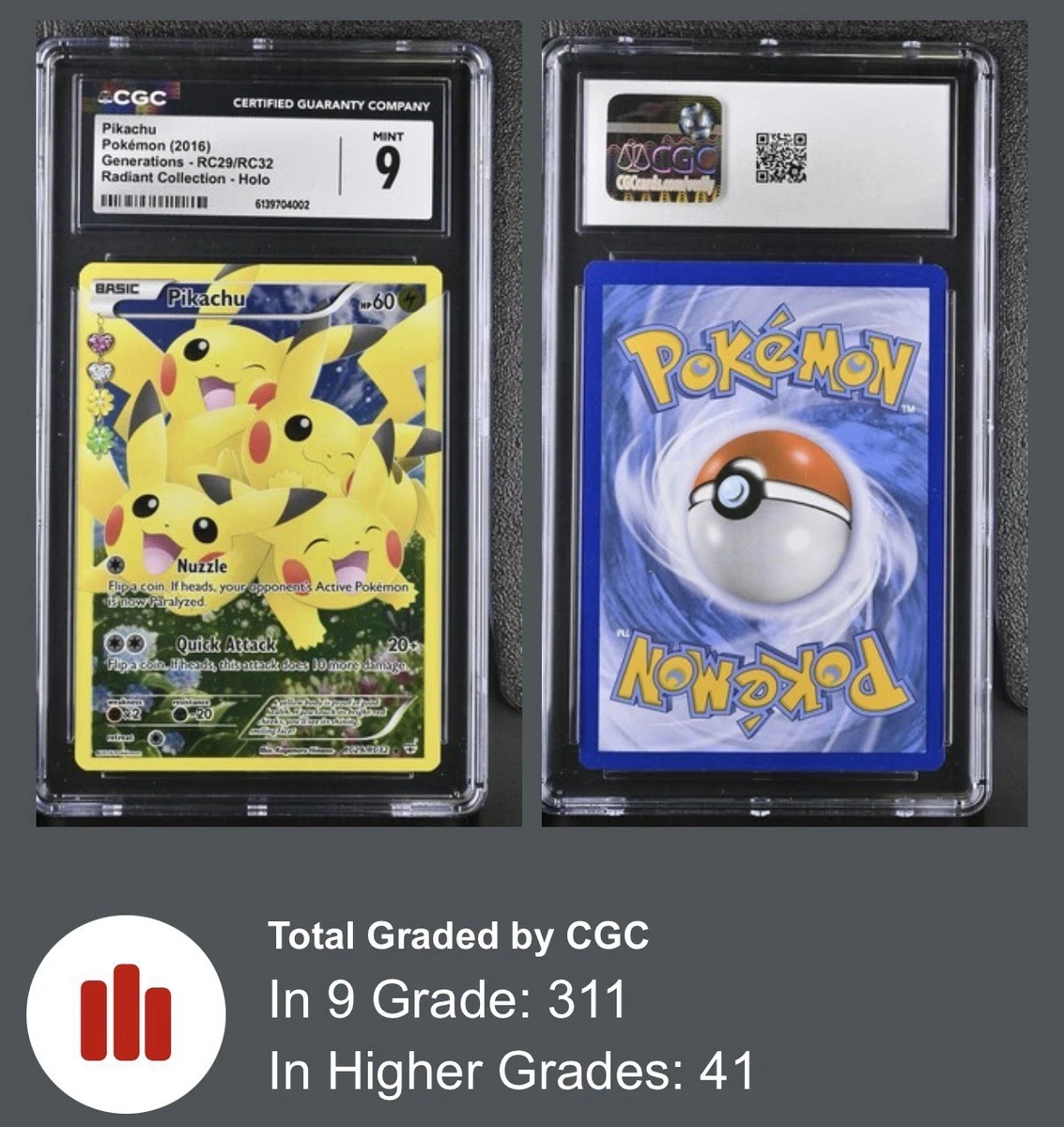 Pokémon TCG Generations Grade 9 Individual Collectible Card Game