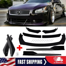 Front Bumper Lip Chin Spoiler Body Kit Splitter Side Skirt For Nissan Altima S