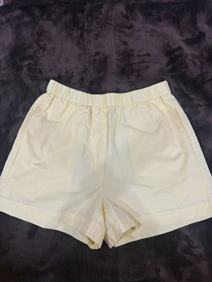 Wilfred Free Women's Ivory Chino Pull-On Elastic Waist Cotton Canvas Shorts 2XS