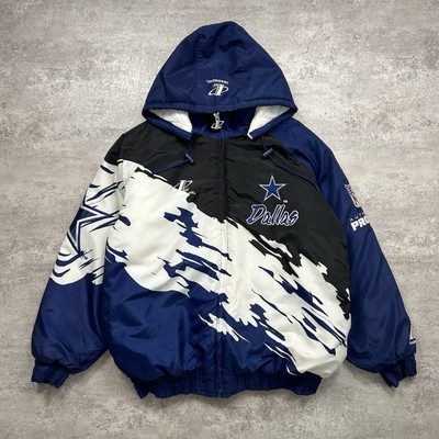 VTG 90s NFL DALLAS COWBOYS LOGO ATHLETIC SPLASH PUFFER