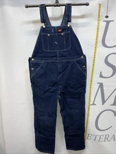 Mens Dickies Denim Jeans Carpenters Bib Overalls Size 40X29.              000238