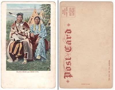 Black Bear and Moon Eye Indianer, Native American Arapaho Indian Chief c.1910
