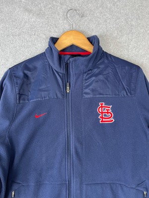 St Louis Cardinals Jacket Mens M Blue MLB Nike Therma Fit Full Zip 