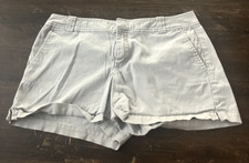 New York and Company Mid Rise Chino Shorts Women's 8 Khaki Pockets