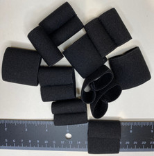 10 EACH. Elastic Belt/Strap Keepers. Black. 1.5" x 1.5". Made in the USA