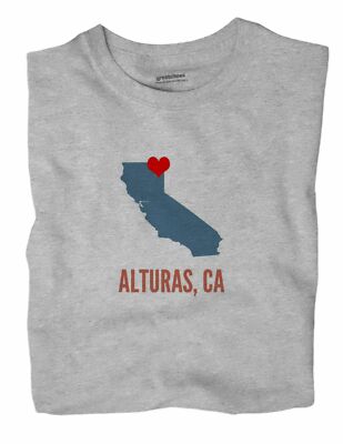 Alturas California CA T-Shirt HEART