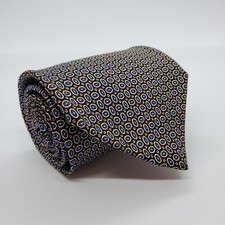 POLO RALPH LAUREN 55L Mens Silk Necktie Black Red Geometric Made in USA