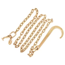 G70 5/16 x 10 FT Tow Chain Assembly 15" J Hook J Grab Hook Welded Towing Wrecker