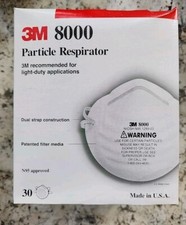 3M 8000 particle respirator, N95 mask, 30/box New
