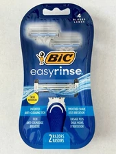 BIC EasyRinse Anti-Clogging 4 Blades Razors 2 Count