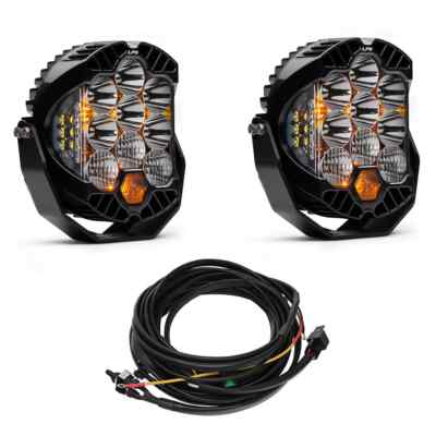 Baja Designs  Pair LP9 Pro Clear White LED Driving/Combo Lights & Toggle Harness