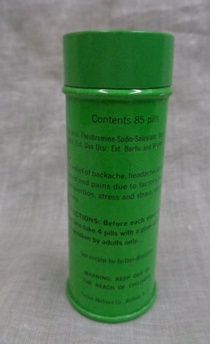 Vtg DOAN'S PILLS Metal Container ~ for Relief of Backache ~ EMPTY - Picture 2 of 6