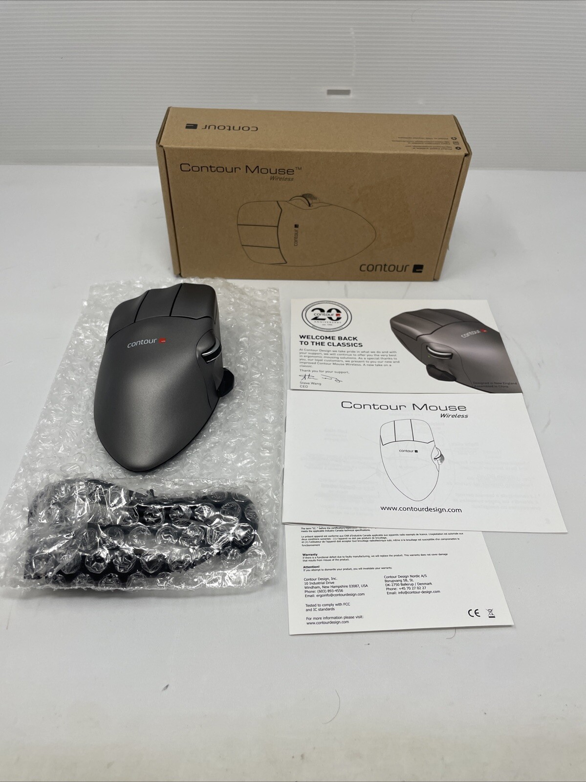Wireless Contour Mouse for PC & Mac - CMO-GM-M-L-WL Large Left-Handed Model