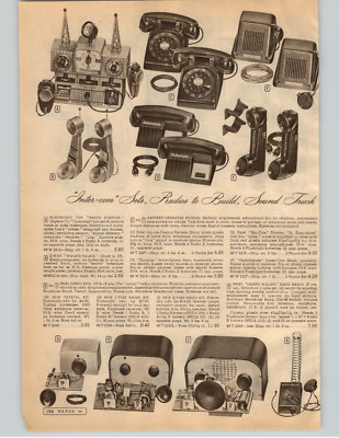 1955 PAPER AD 2 PG Marx TV Radio Radar Station Dragnet Lab Remco Western Union