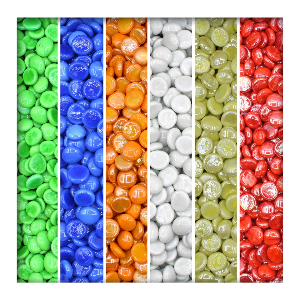 2,5 kg opake Glasnuggets Glassteine Muggelsteine Mosaiksteine (7,56 EUR/kg)