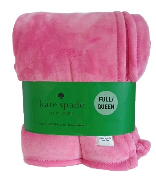 kate spade full/queen フリースブランケット Kate Spade Full Queen Fuchsia Hot Bright Pink Fleece Blanket