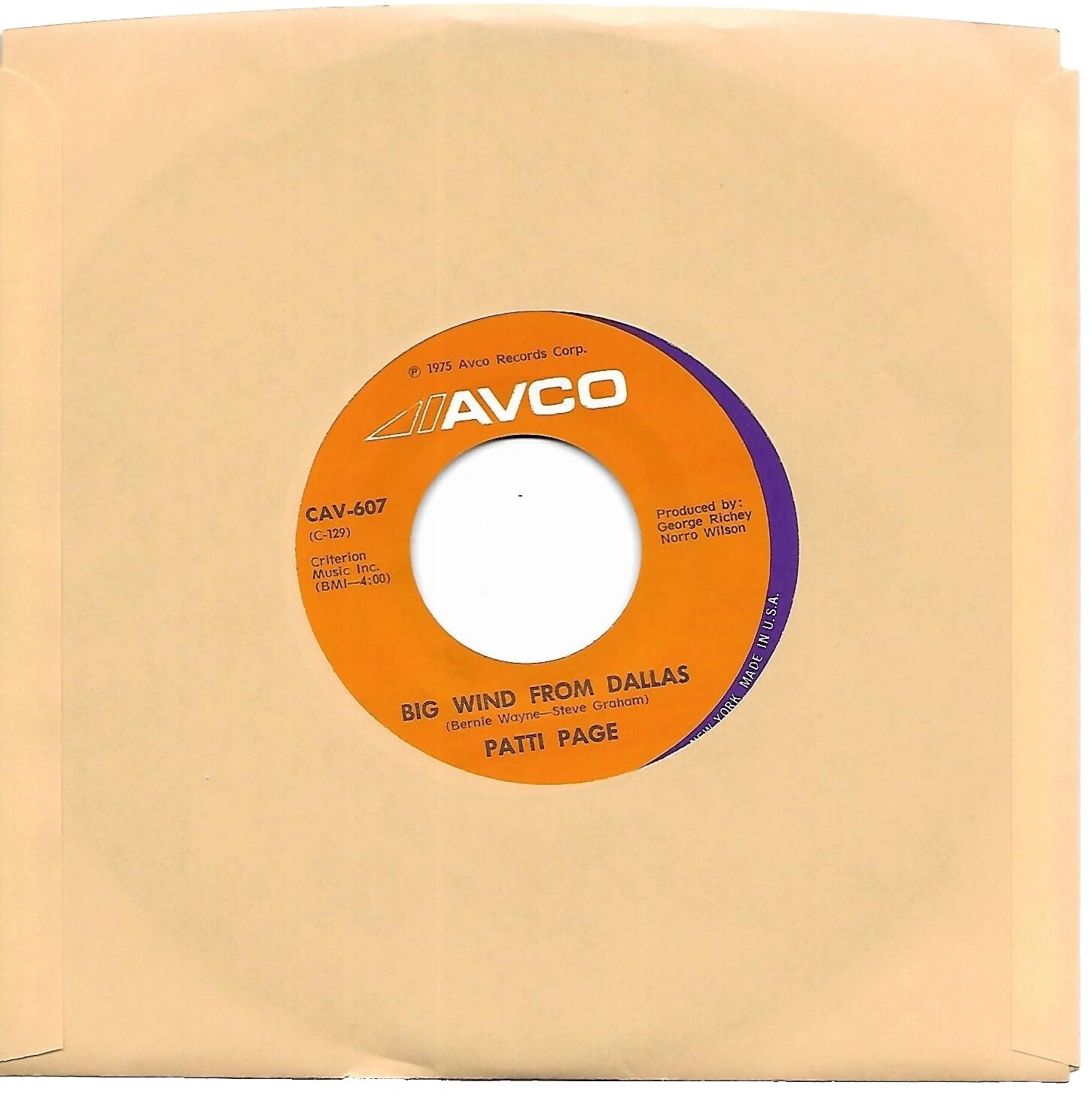 Discos de vinilo Pop single Patti Page