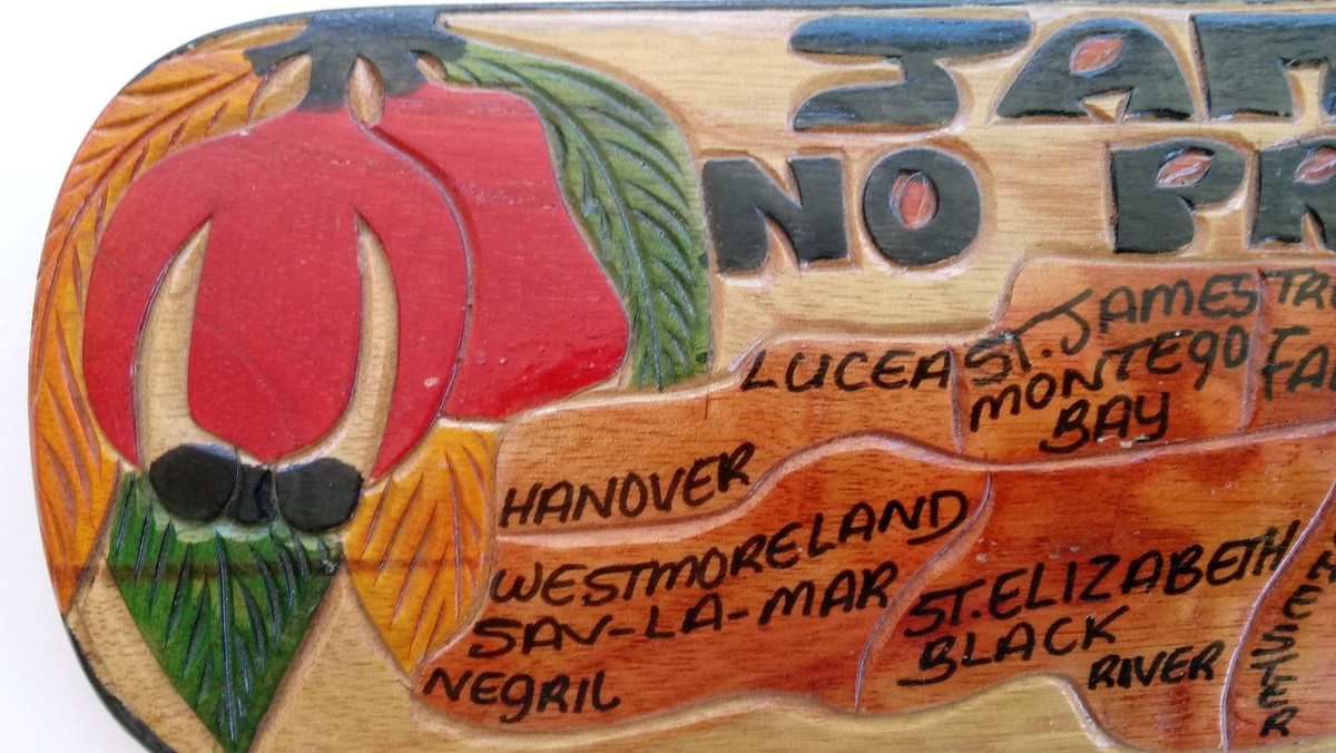 JAMAICA / NO PROBLEM,Wooden Plaque Carved and Painted | eBay