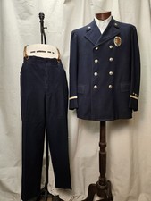1940s Portland Fireman's Blues Uniform - Assistant Chief Jacket With Badge