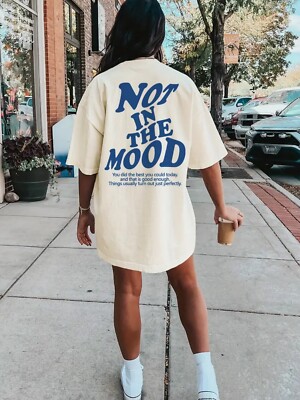 Not in the Mood Damen Retro Oversize Shirt   Streetwear Fashion bis 5XL