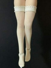1/12 Scale Female Lace White Silk Stockings Clother F 6" TBLeague Figure Model