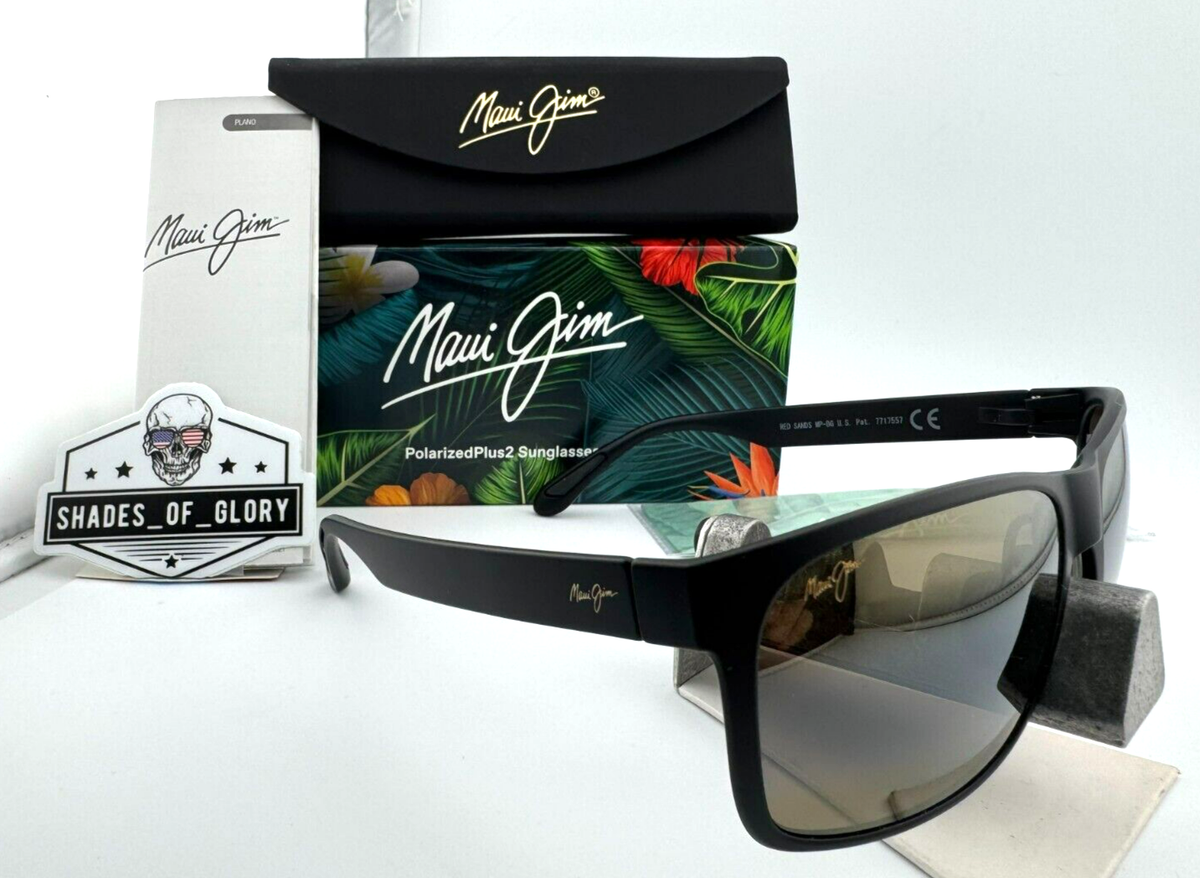 MAUI JIM RED SANDS MJ H432-2M MATTE BLACK HCL BRONZE POLARIZED