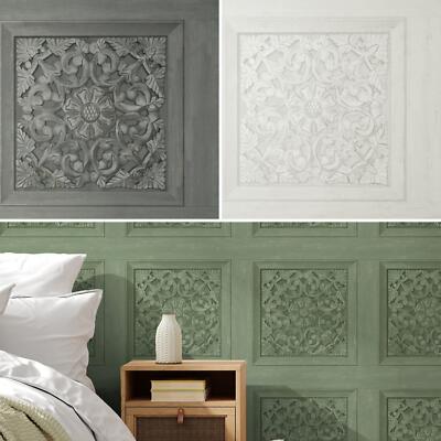 Edles Dekor geschnitzte Holzplatte Tapete Floral Modern Modern Feature Wand