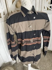 Vintage Roper Women Shirt Stripe Zig Zag Button 90s 80s Western Size Small