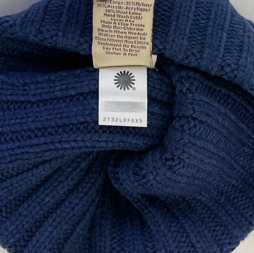 NWT UGG Pompom Solid Rib Knit Beanie Hat Blue OS | eBay display picture 1