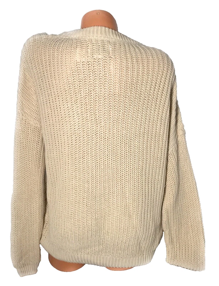Suéter Pullover Victorias Secret Rosa Campus Gran Tamaño Crema/Beige Talla M Foto 2 de 2
