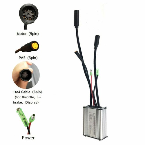 E-Bike 36V/48V 15A KT Controller Brushless Motor 250W 350W 3 Pin PAS 9 Pin Motor - Bild 13 von 14