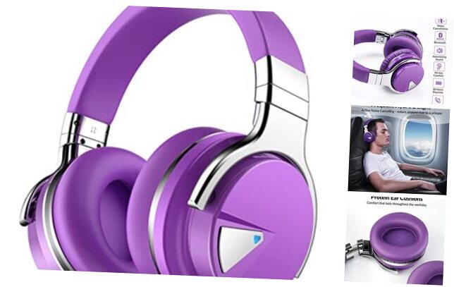 Million Sold 10 Years Classic E7 Active Noise Cancelling Headphones with Purple