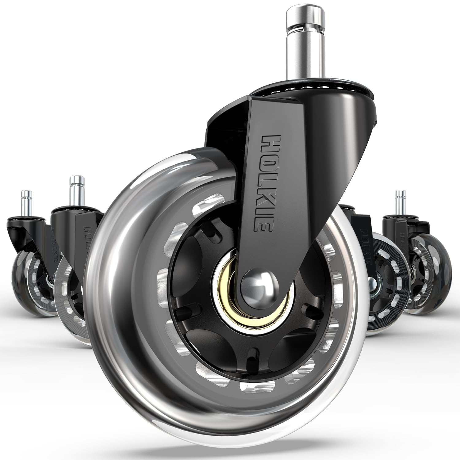 Office Chair Roller Blade Caster Wheels 11x22mm Rubber Replacement-image