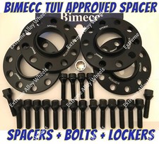 Alufelgen Spurverbreiterung 12mm + Schrauben + Feststellschrauben VW Käfer Polo schwarz Bimecc